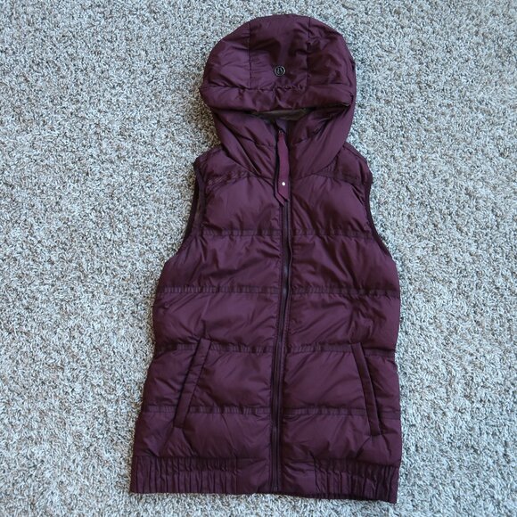 Lululemon Women Size 4 Chilly Chill Reversible Hooded Vest Goose Down Waterproof - Picture 3 of 10